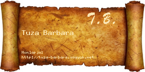 Tuza Barbara névjegykártya